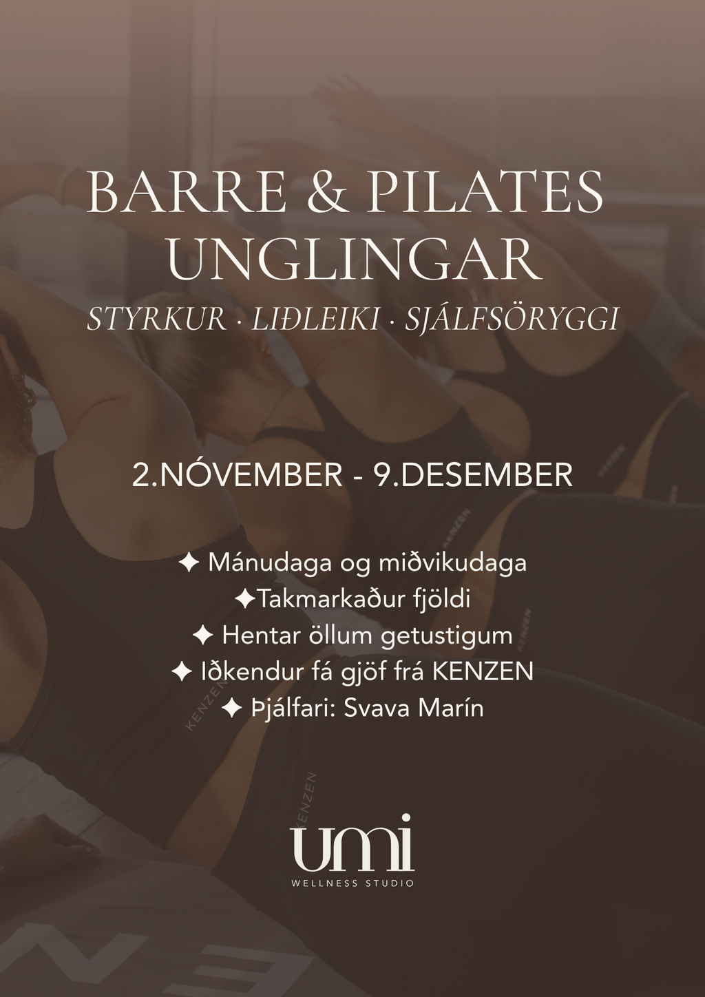 Barre og Pilates - unglingar með Svövu Marín